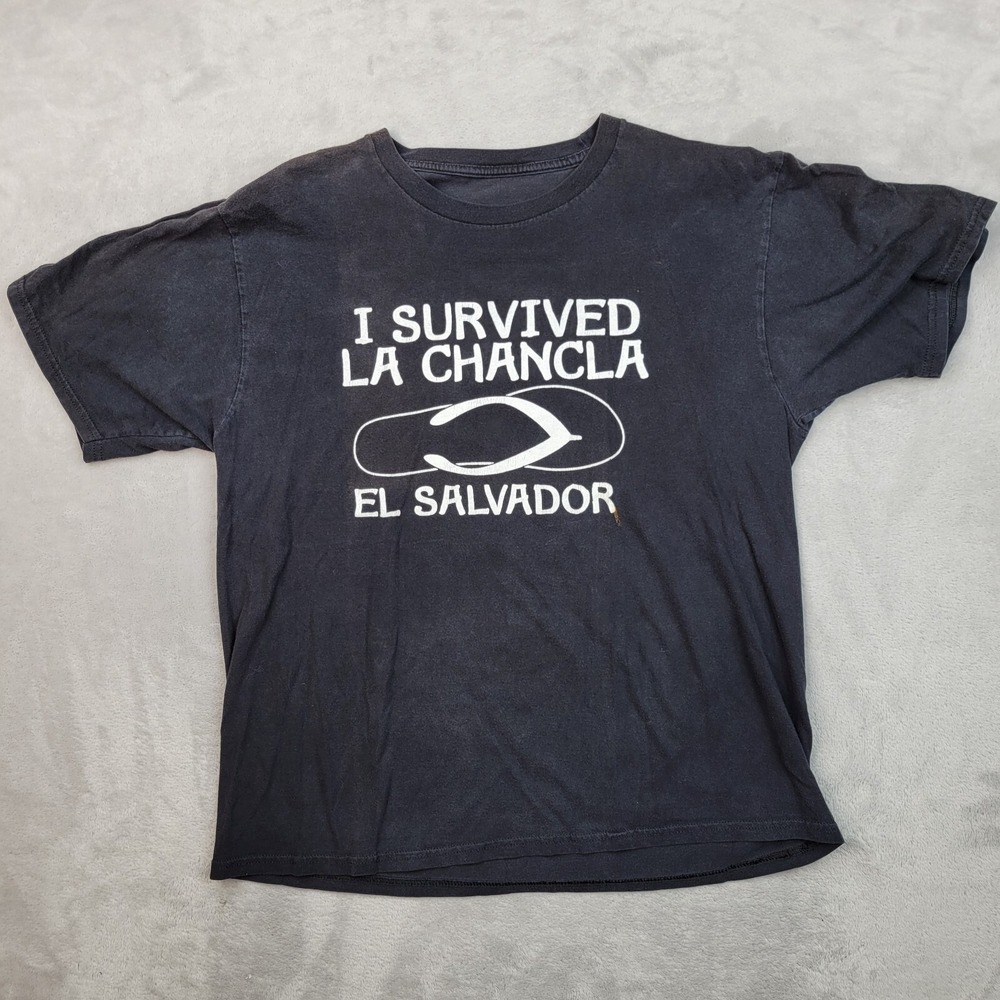 El Salvador Shirt Men Small Crewneck Chancla Shoe Latino‎ Hispanic Gift Mother